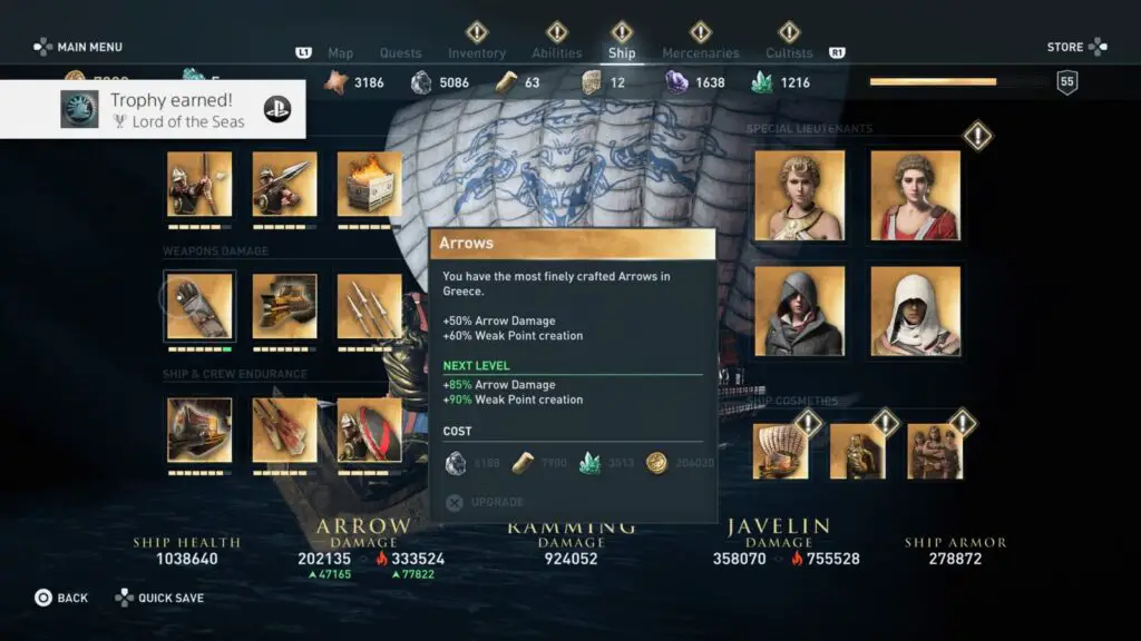 Assassin's Creed Odyssey | Upgrading the Adrestia