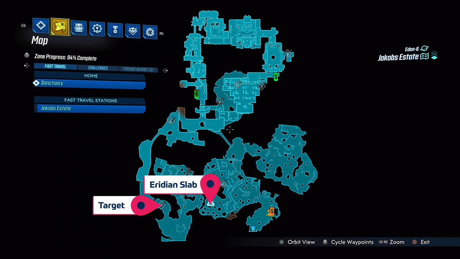 Borderlands 3 Zone Collectables Map Guide (PS4)