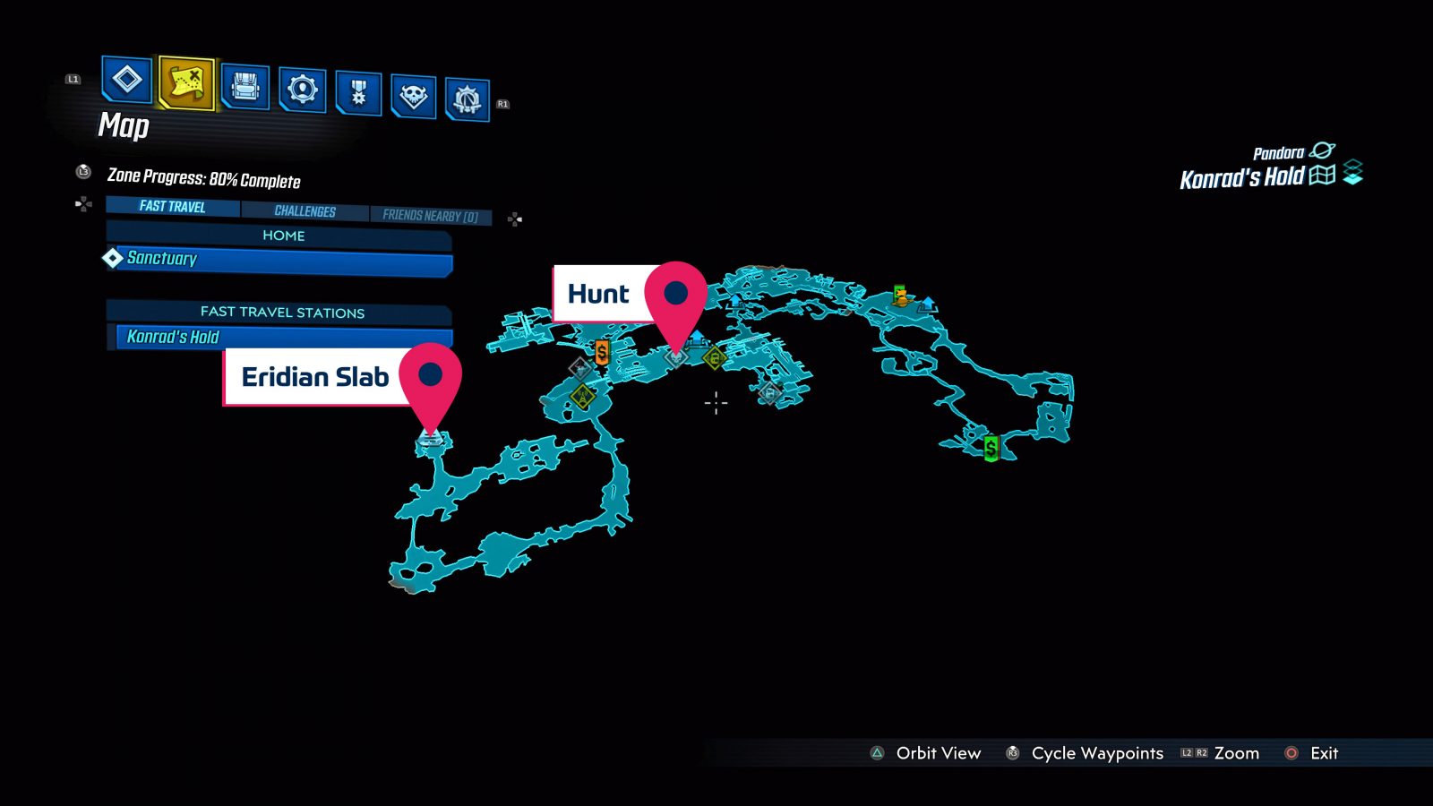 Borderlands 3 Zone Collectables Map Guide (PS4)
