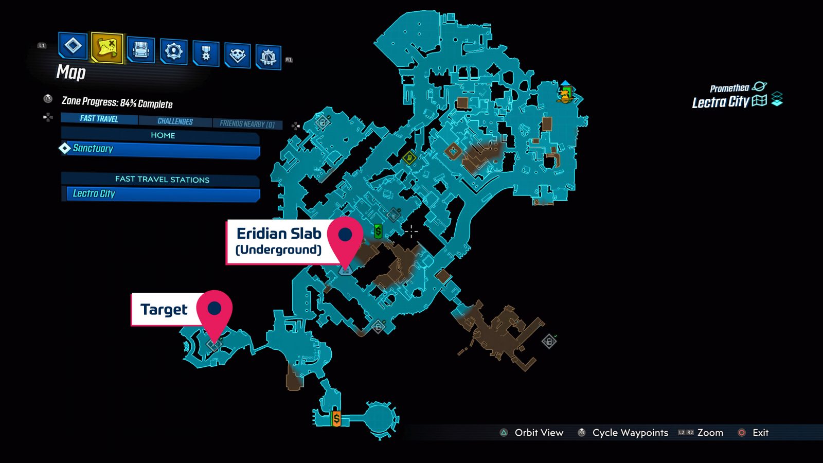 Borderlands 3 Zone Collectables Map Guide (PS4)