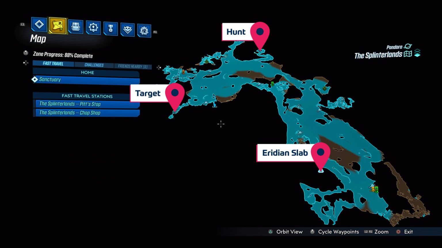 Borderlands 3 Zone Collectables Map Guide (PS4)