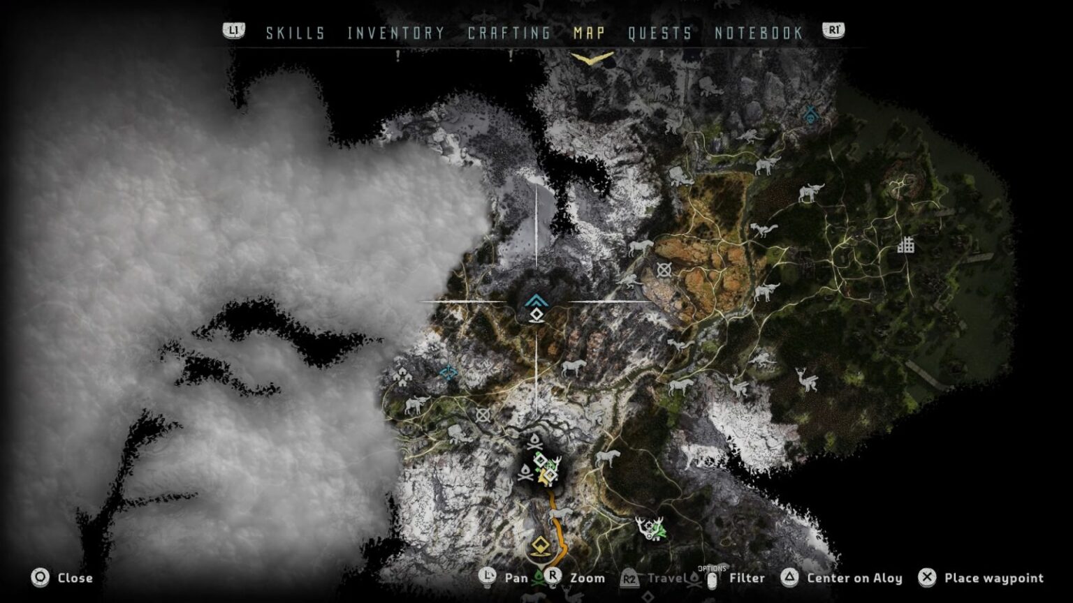 horizon zero dawn map of cauldron locations