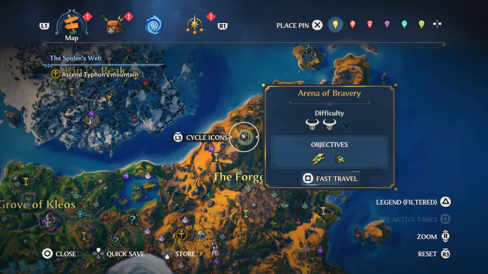 Immortals Fenyx Rising Molten Fragments & Arena Vault Locations