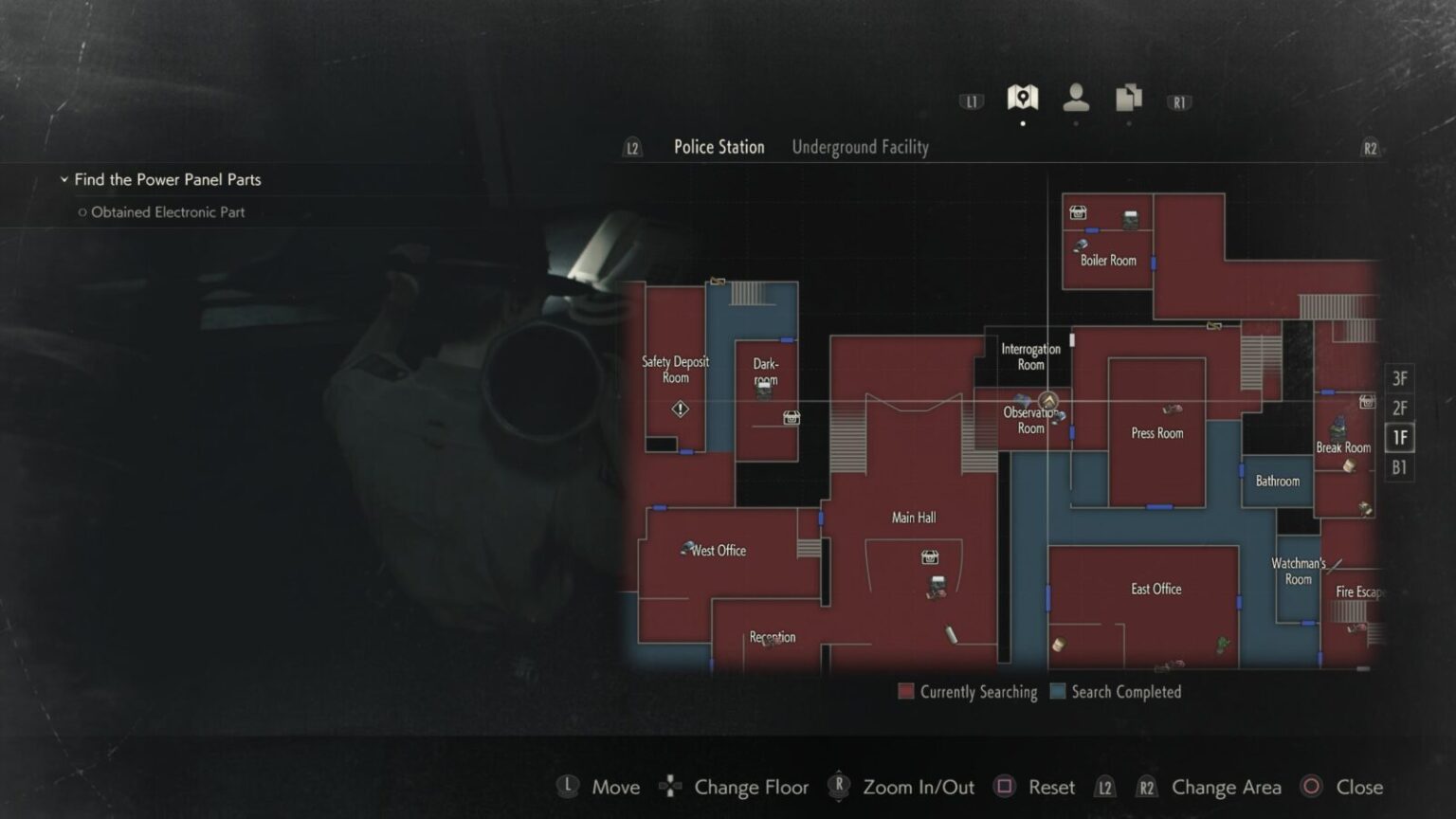 resident evil 2 remake police station garage map